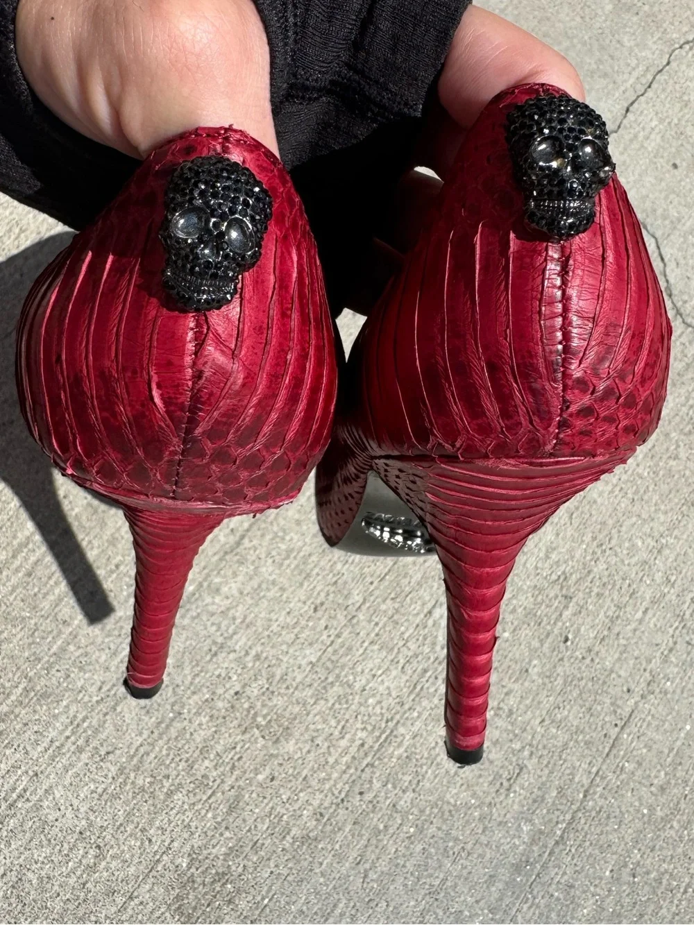Zadig & Voltaire Red Python Pointed-Toe Pumps